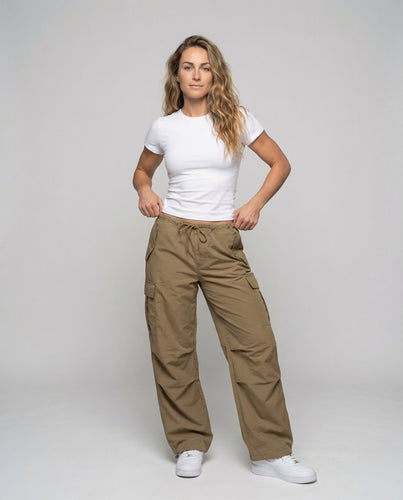 Women's Cargo Pants Drawstring Waist Low Crotch