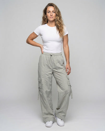 Ladies Utility Palazzo Pants with Flap Pockets