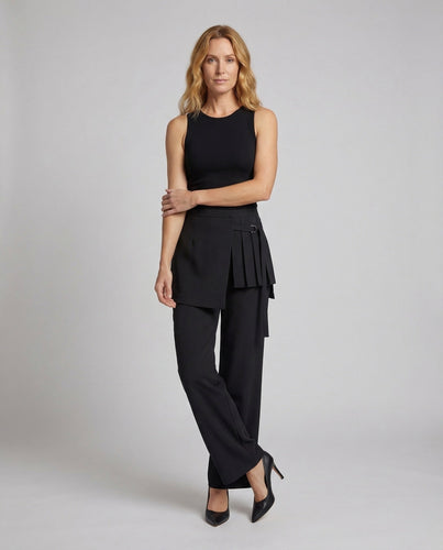 Women Culotte Wrap Skirt Detail Waist Belt