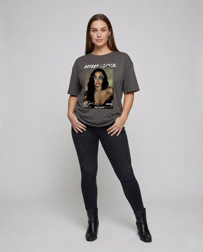 Women T-Shirt Skate-Comics-Print