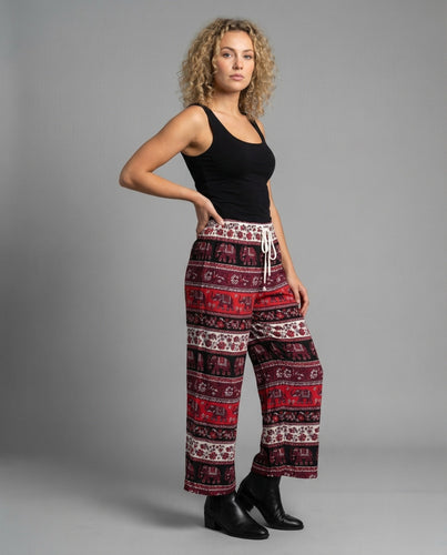 Ladies Harem Pants Elephant Borders