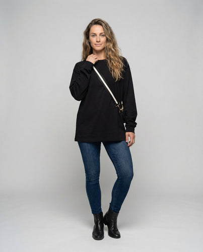 Women's Cotton Long Sleeve Shirt Oversized Cut