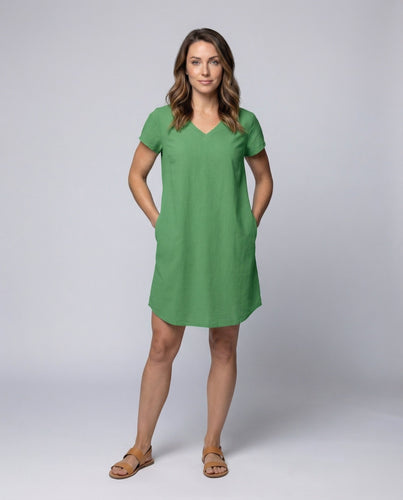 Women's Shift Dress Cotton-Linen A-Line Skirt
