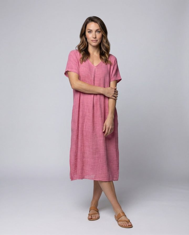 Women's Muslin Maxi Dress Loose Kaftan Cut