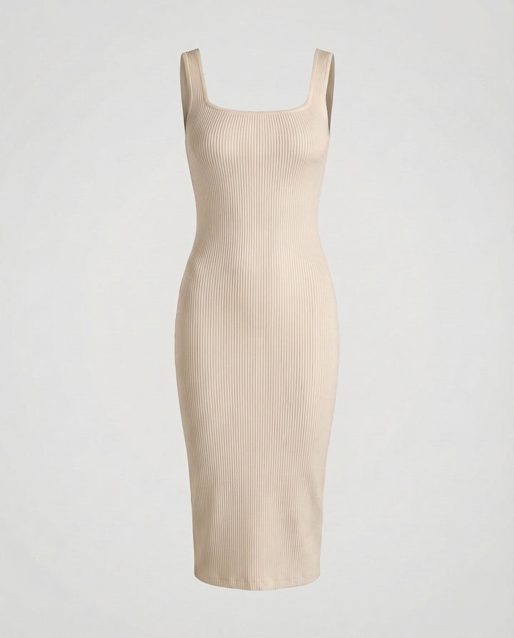 Women's Ribbed Midi Dress Shaping