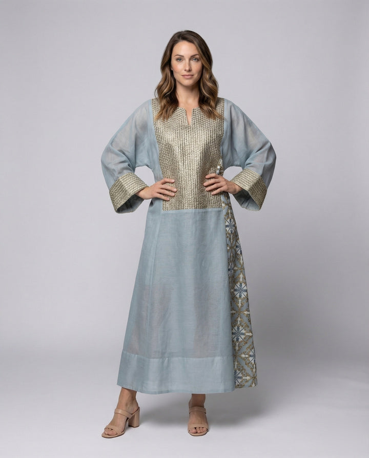 Women’s Maxi Kaftan Embroidered Bust Area