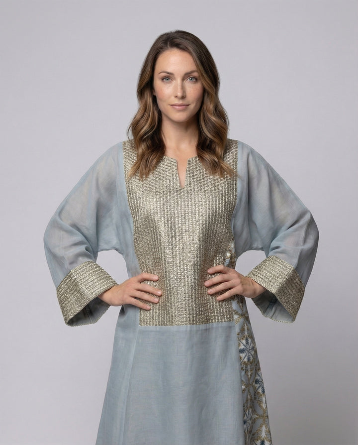 Women’s Maxi Kaftan Embroidered Bust Area