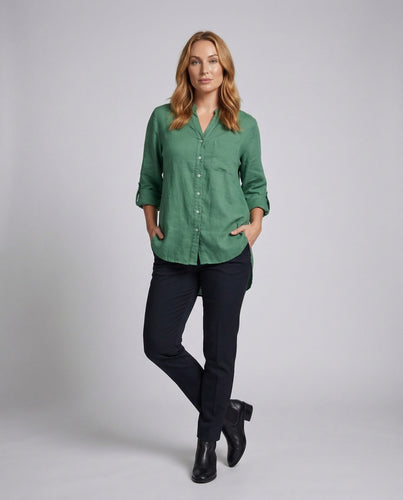 Women Tunic-Blouse Linen mix Back part