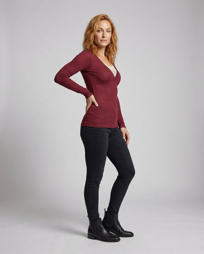 Ladies Long Sleeve Shirt Lace Undergarment
