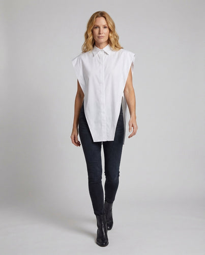 Ladies Shirt Vest Architectural V-Neck