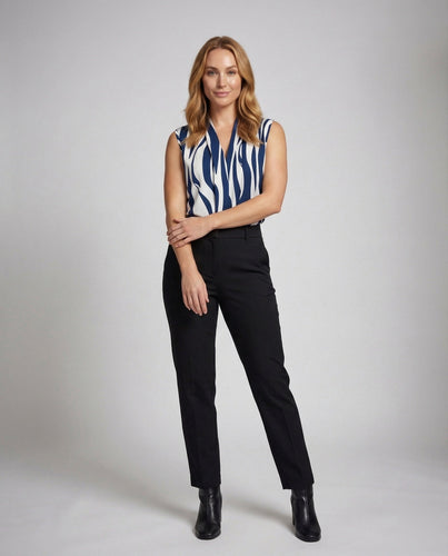 Ladies Viscose Blouse Draped Wrap Collar