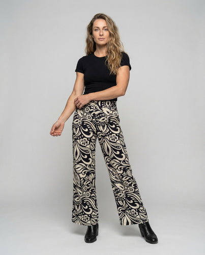 Womens Culotte Pants Viscose Jersey Wide Leg