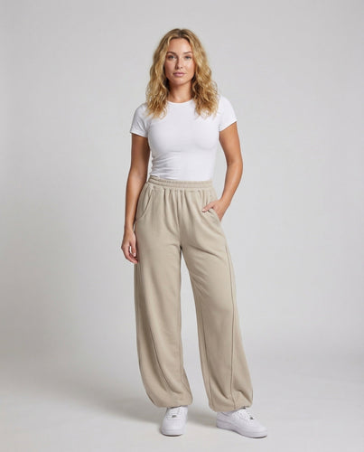 Women's Sweatpants Balloon Cut Gathered Waist