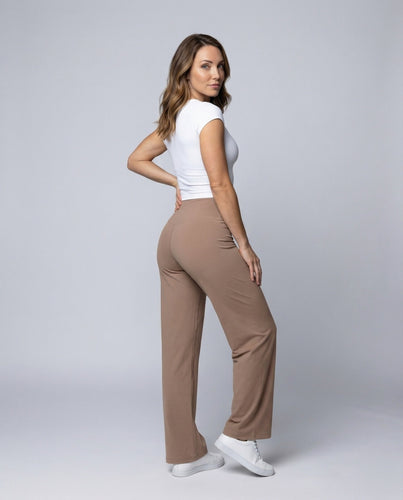 Women Yoga Palazzo Pants Wide Waistband Flowing Leg