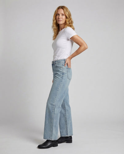 Ladies glitter high-waisted jeans