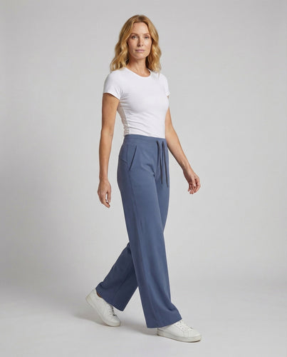 Women's high-waisted jersey palazzo pants