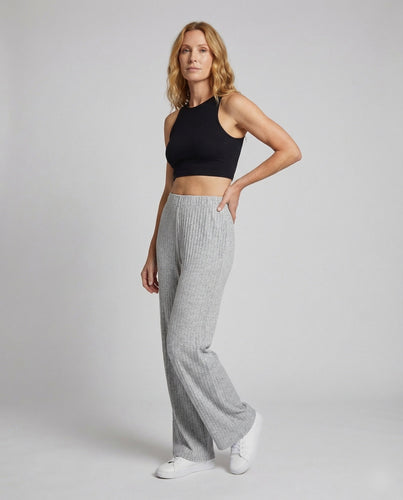 Ladies high-waisted knit palazzo pants