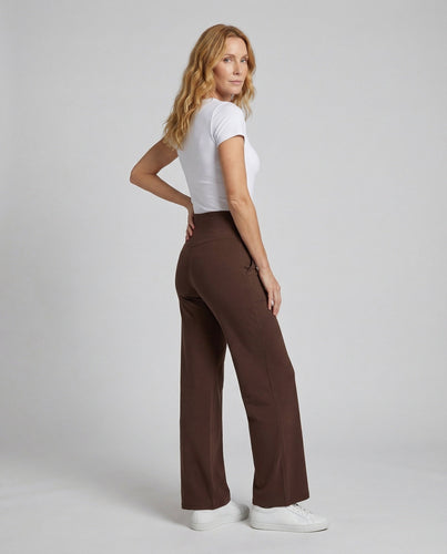 Women's high-waisted wide comfort pants