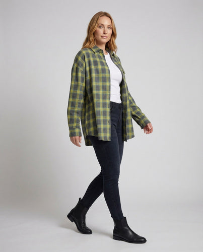 Women's checked overshirt-jacket