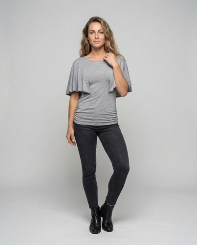 Women's casual jersey cape top.