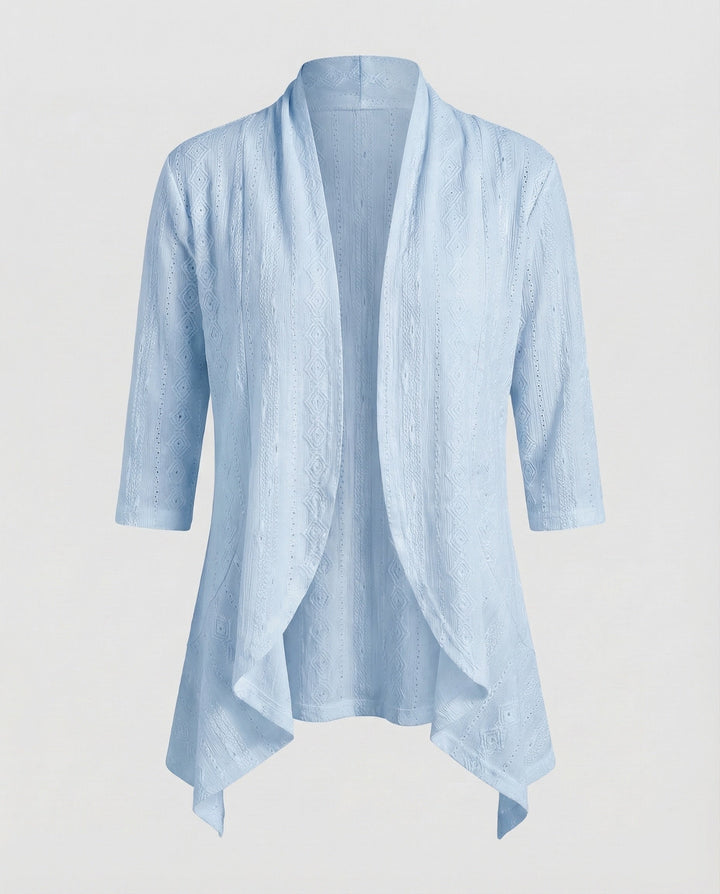 Women lightweight lace embroidery tunic jacket.