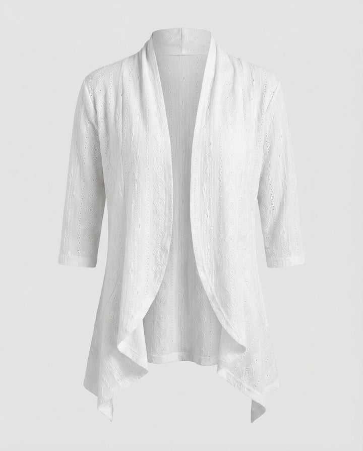 Women lightweight lace embroidery tunic jacket.