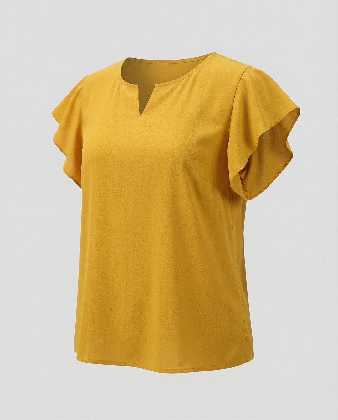 Women's lightweight textured cotton-linen blouse.