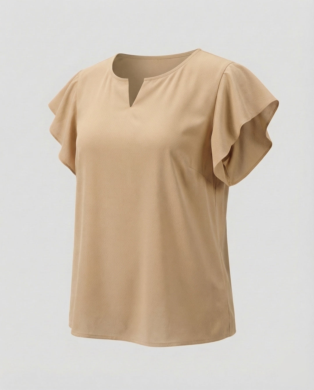 Ladies lightweight structured cotton-linen blouse.