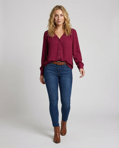 Women's lightweight viscose tunic blouse.