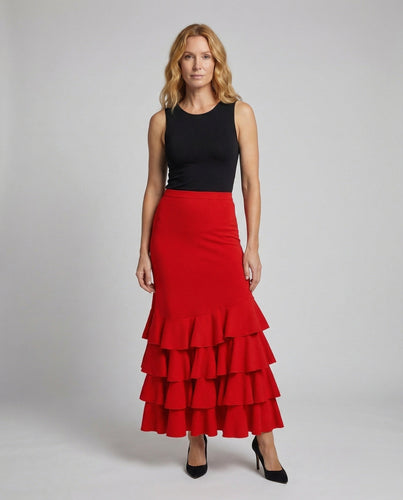 Women's wide-leg pants with contoured waistband and clean front button.