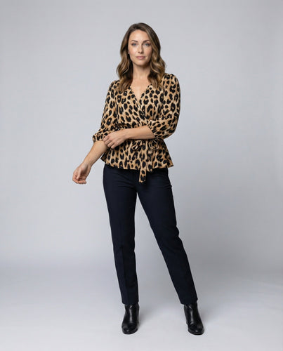 Ladies long shirt blouse with manuscript print