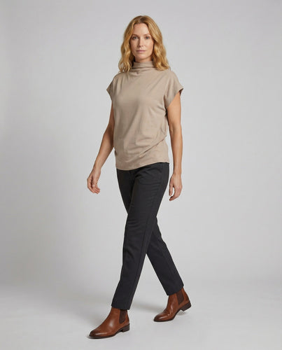 Women's loose tunic top with bat sleeves