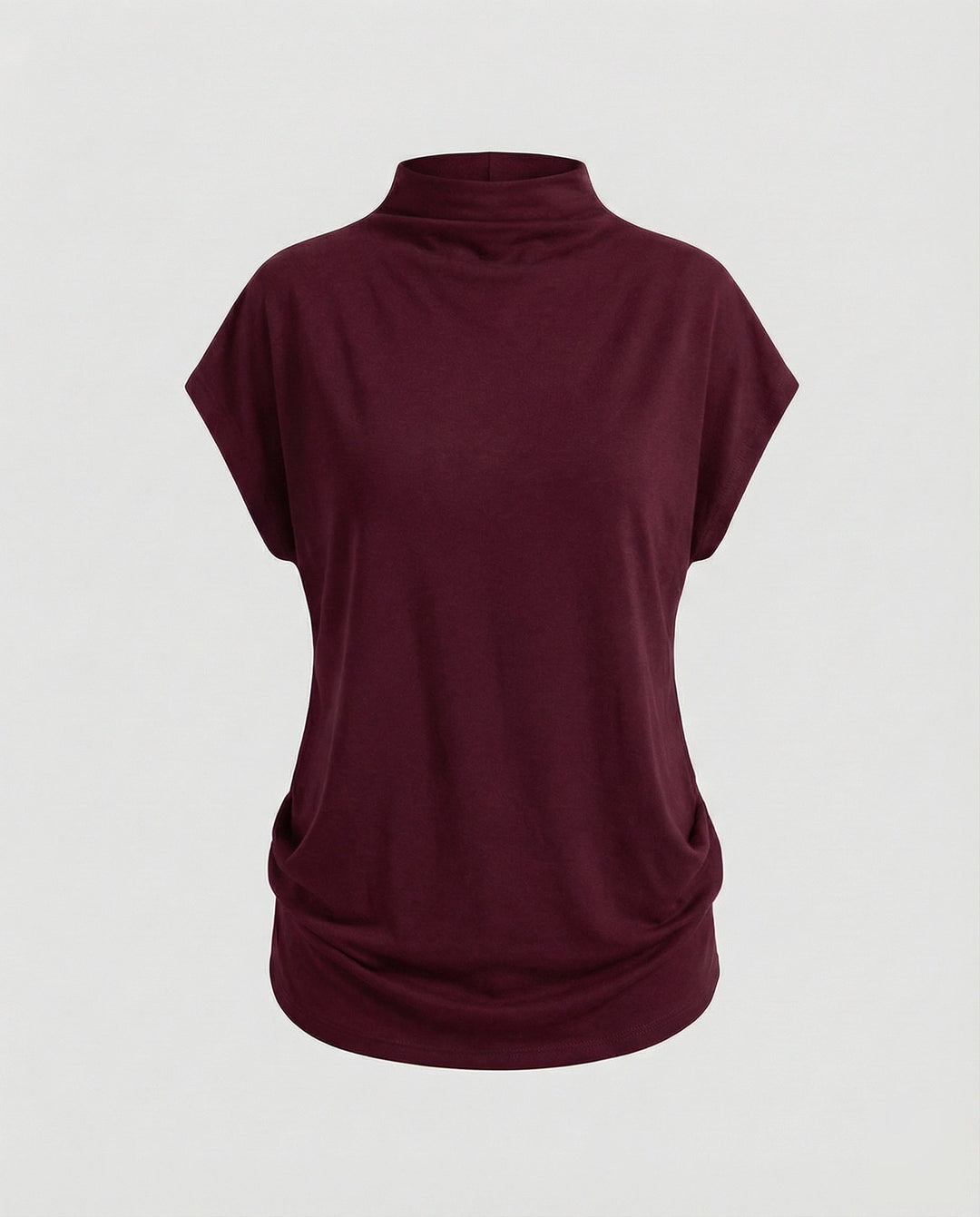 Women's loose-fitting turtleneck tunic