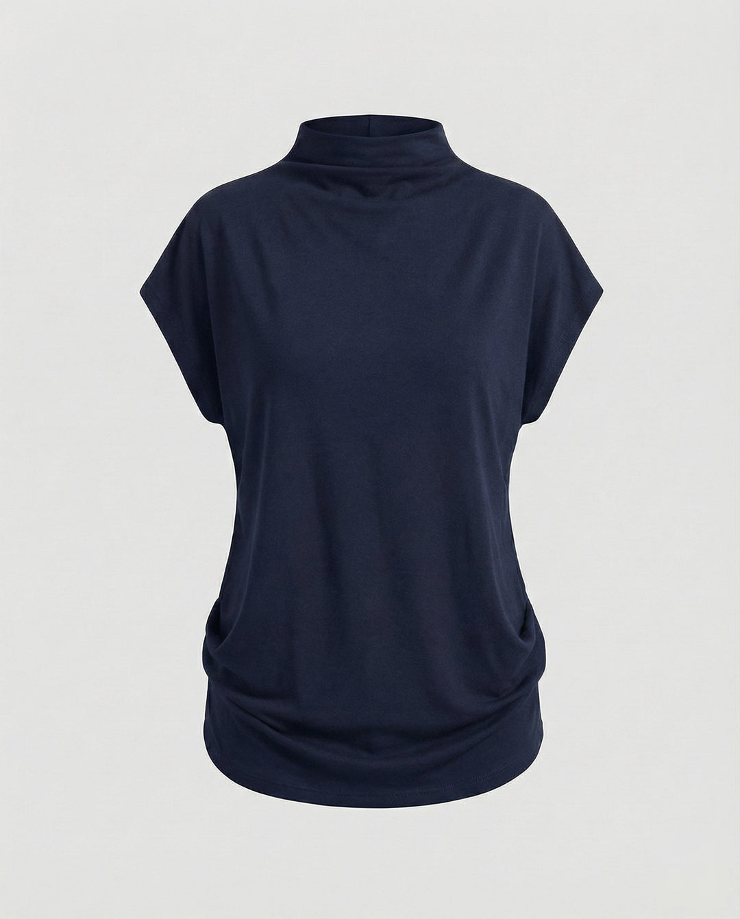Women's loose-fitting turtleneck tunic