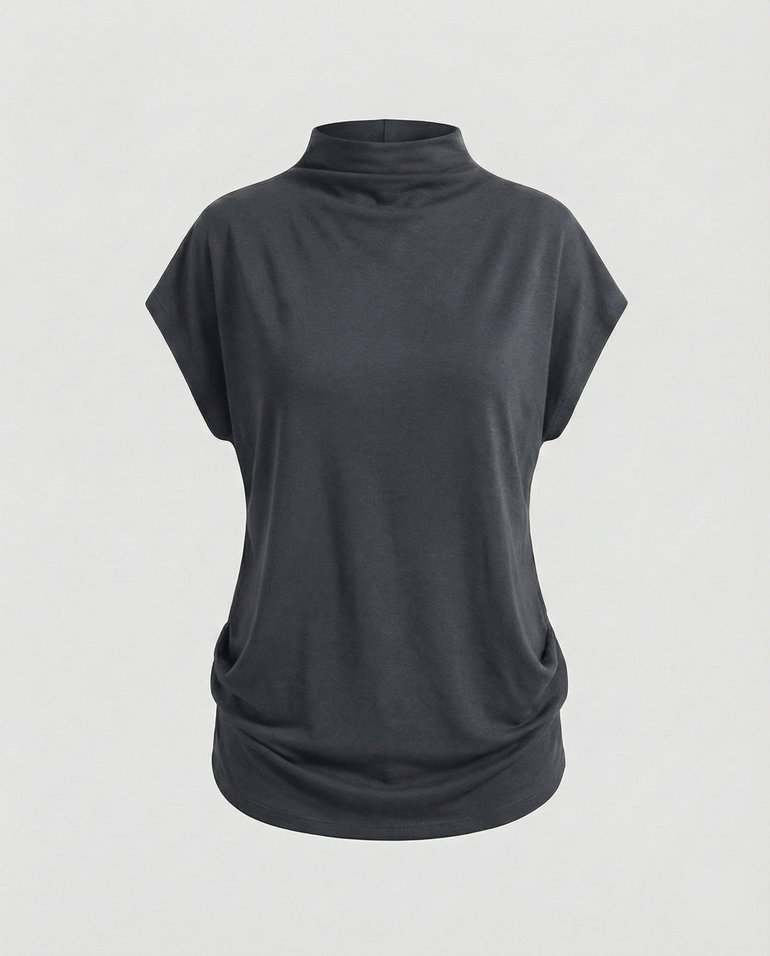 Women's loose-fitting turtleneck tunic