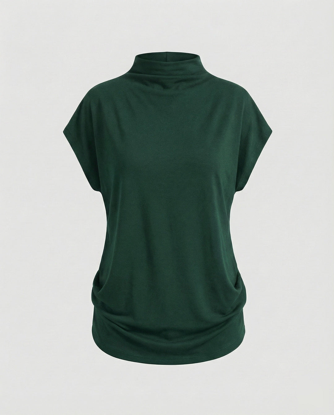 Women's loose-fitting turtleneck tunic