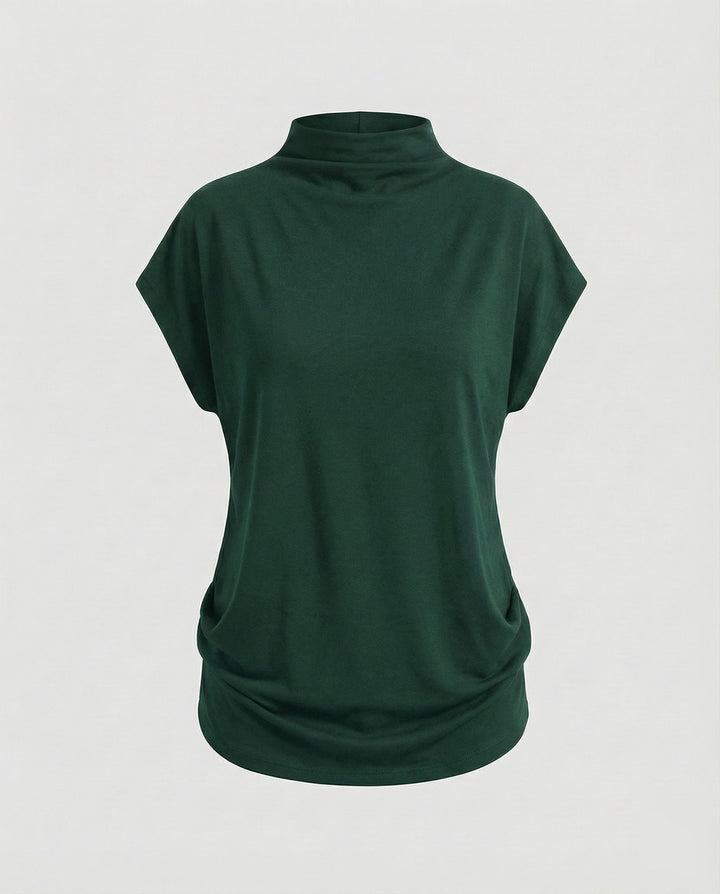 Women's loose-fitting turtleneck tunic