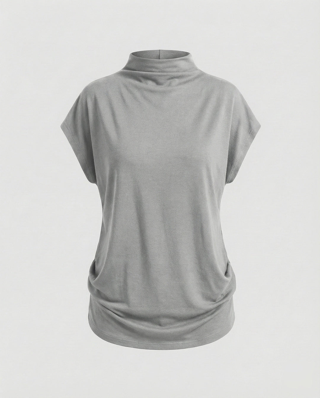 Women's loose-fitting turtleneck tunic
