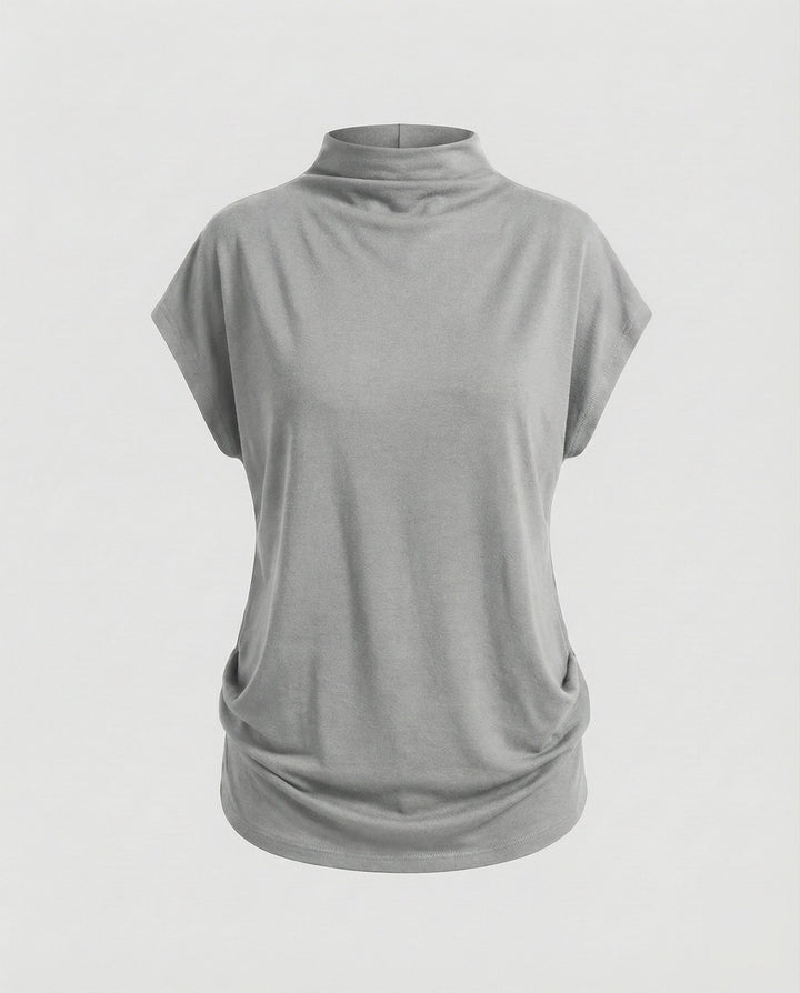 Women's loose-fitting turtleneck tunic