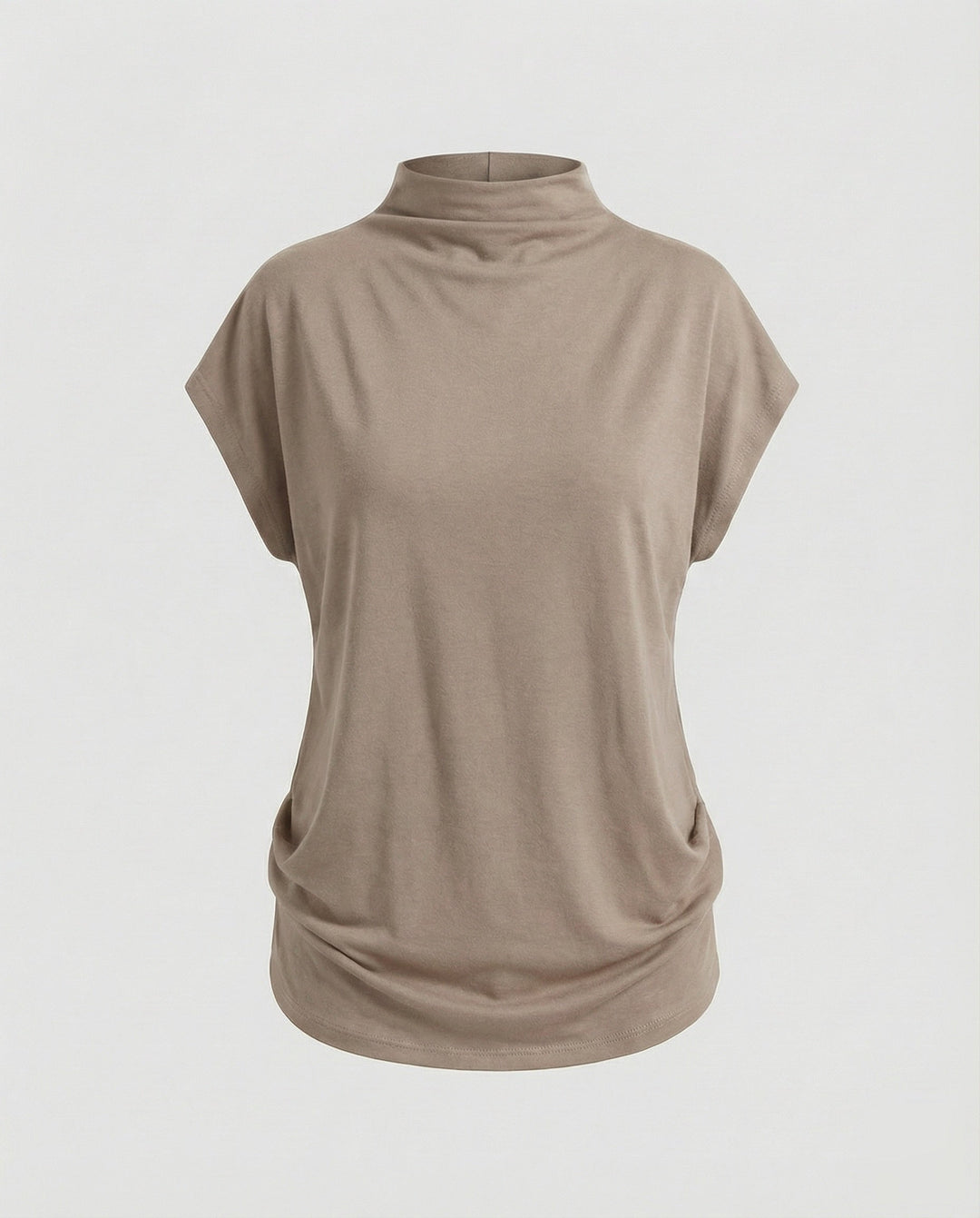 Women's loose-fitting turtleneck tunic