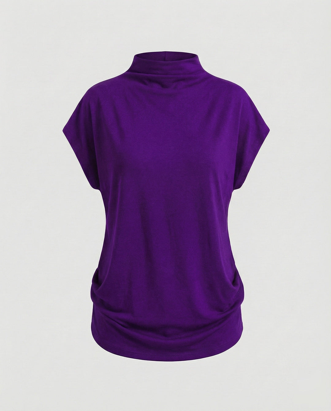 Women's loose-fitting turtleneck tunic
