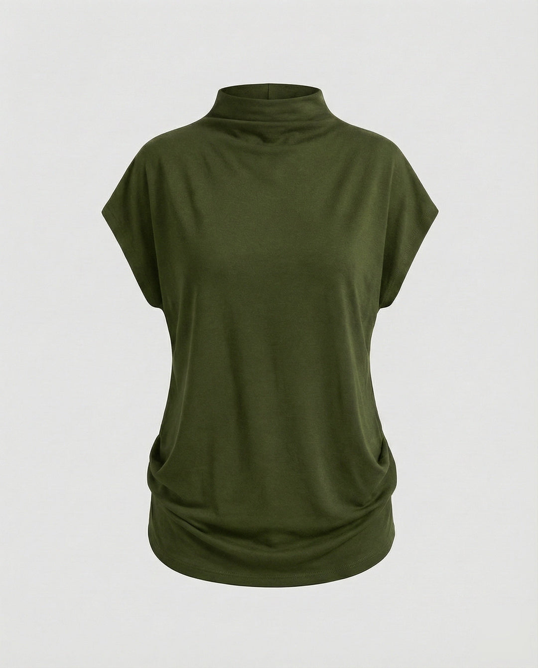 Women's loose-fitting turtleneck tunic