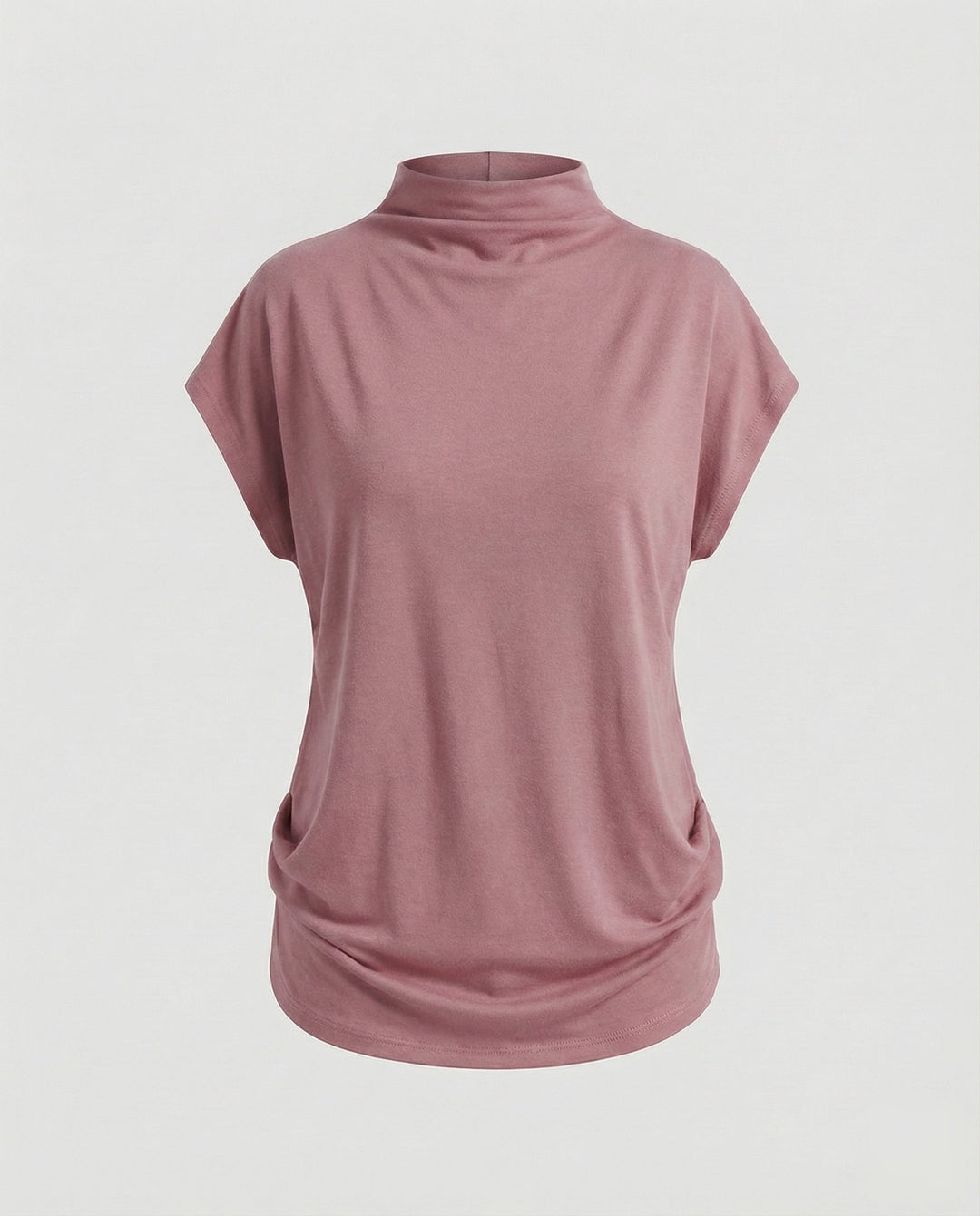 Women's loose-fitting turtleneck tunic
