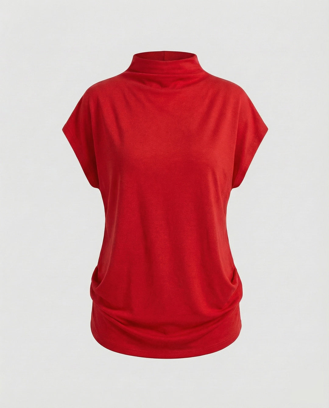 Women's loose-fitting turtleneck tunic