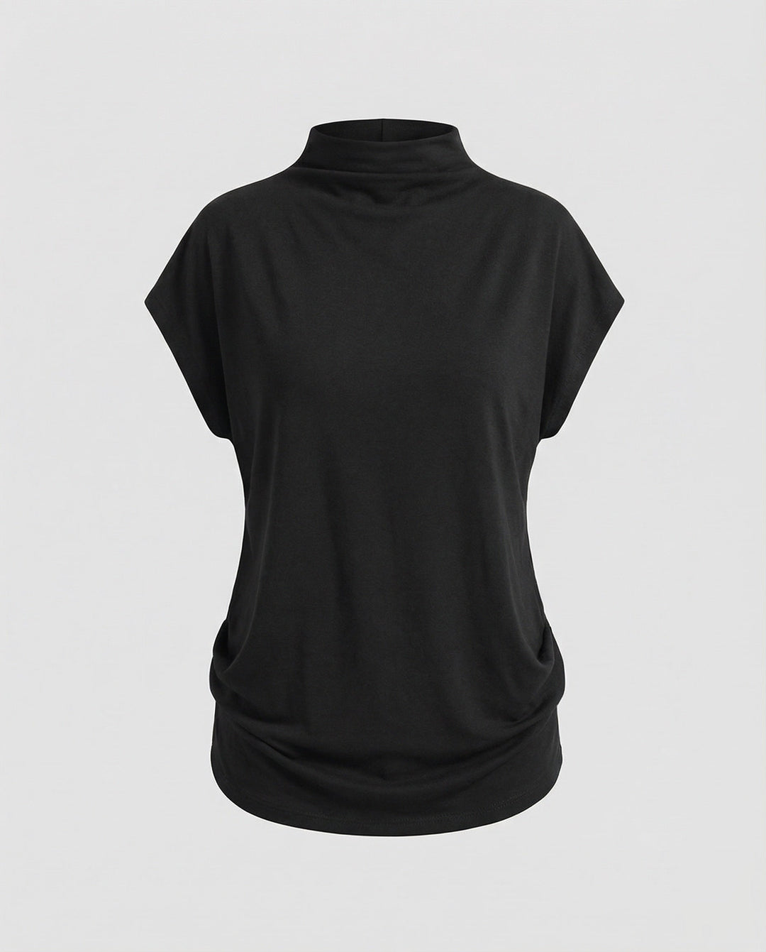 Women's loose-fitting turtleneck tunic