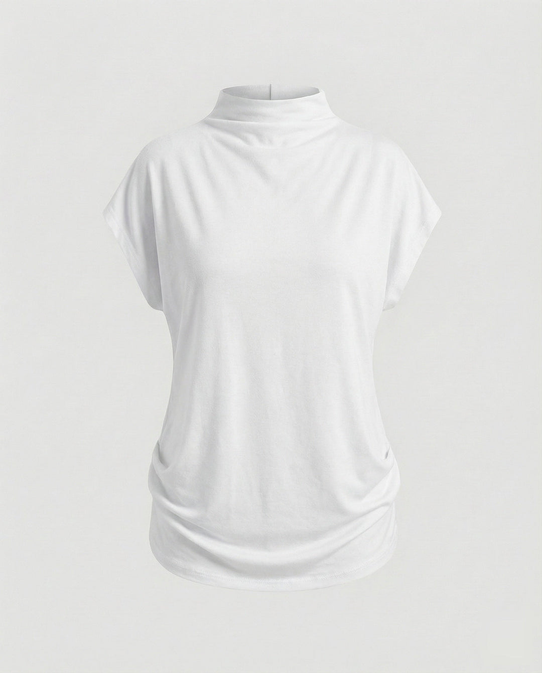 Women's loose-fitting turtleneck tunic