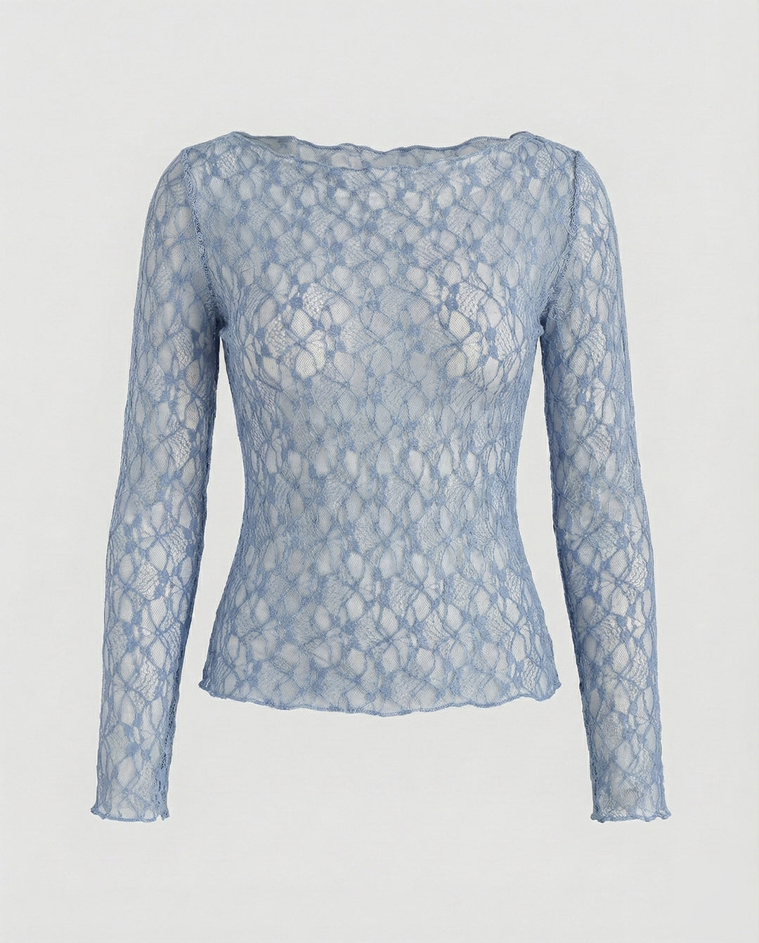 Ladies delicate lace long sleeve blouse