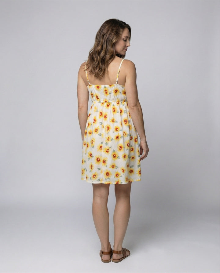 Women's floral flower mini dress