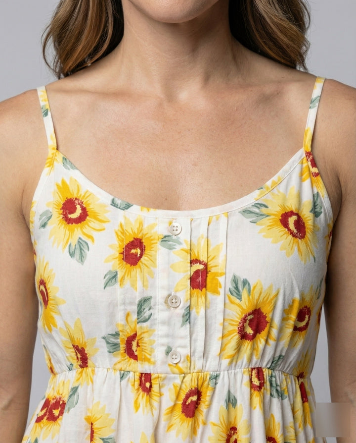 Women's floral flower mini dress