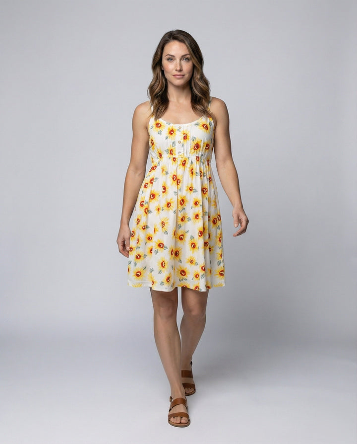 Women's floral flower mini dress
